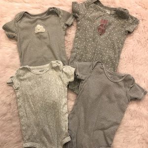 Carter’s onesies, 12 months